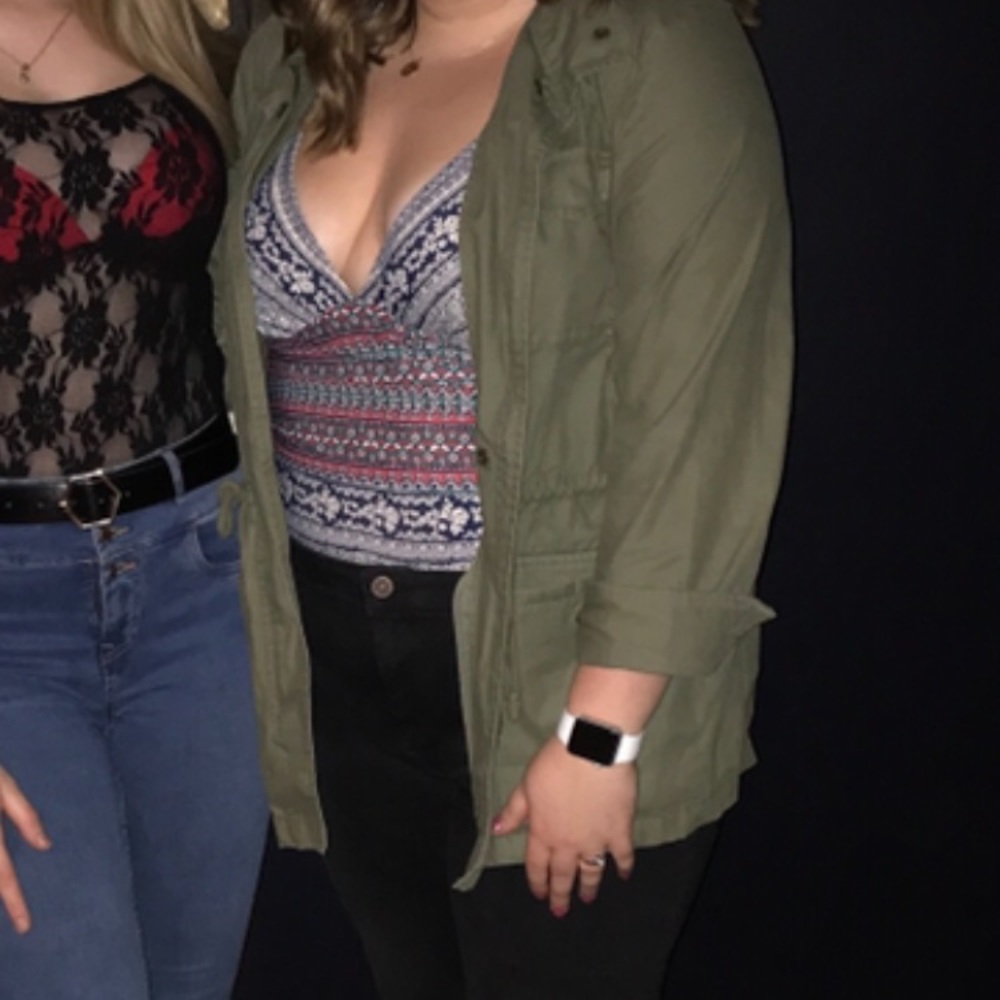 Army Green Thin Utility Jacket